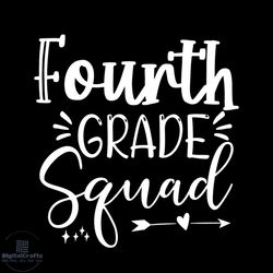 fourth grade squad arrow heart svg silhouette
