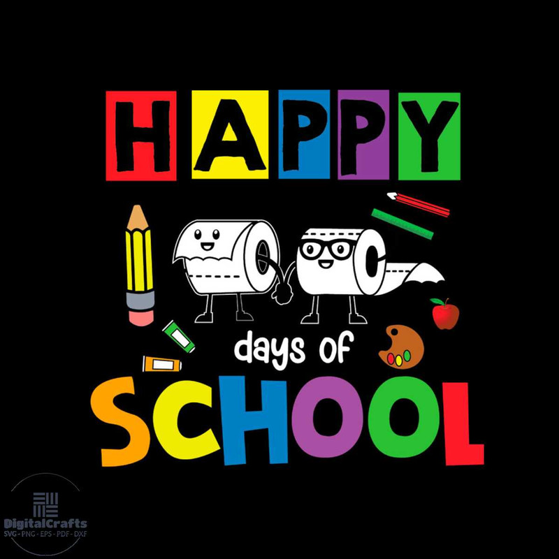 Happy 100 Day Of School Couple Toilet Paper SVG PNG