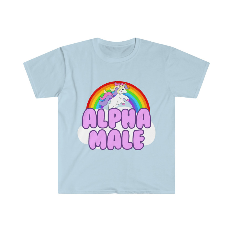 Funny Ironic TShirt, ALPHA MALE Unicorn Meme Tee, Gift Shirt for Weenies - 1.jpg