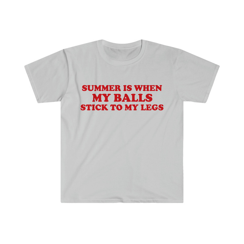 Funny Meme TShirt, Summer is When MY BALLS Stick to My Legs Joke Tee, Gift Shirt for Him - 3.jpg