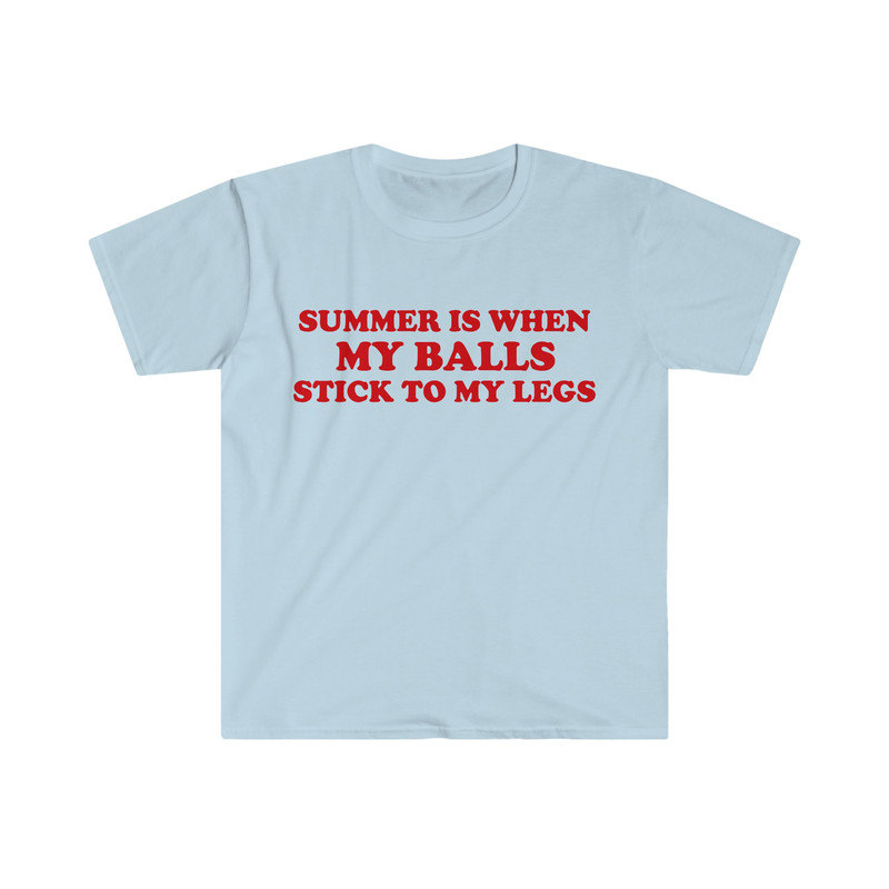 Funny Meme TShirt, Summer is When MY BALLS Stick to My Legs Joke Tee, Gift Shirt for Him - 4.jpg
