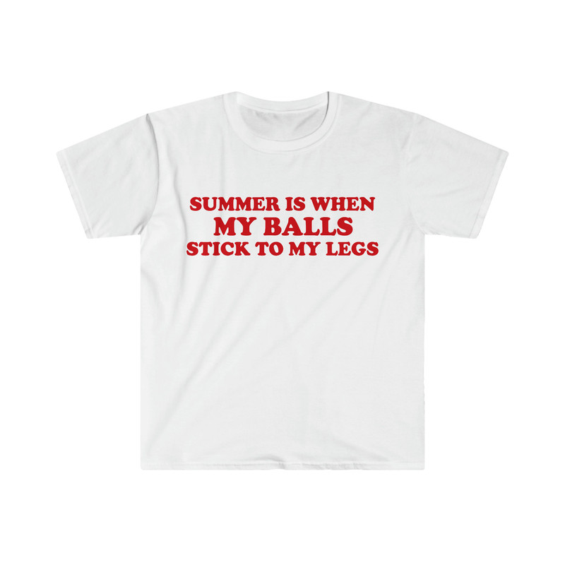 Funny Meme TShirt, Summer is When MY BALLS Stick to My Legs Joke Tee, Gift Shirt for Him - 5.jpg
