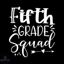 fifth grade squad silhouette svg, fifth grade svg