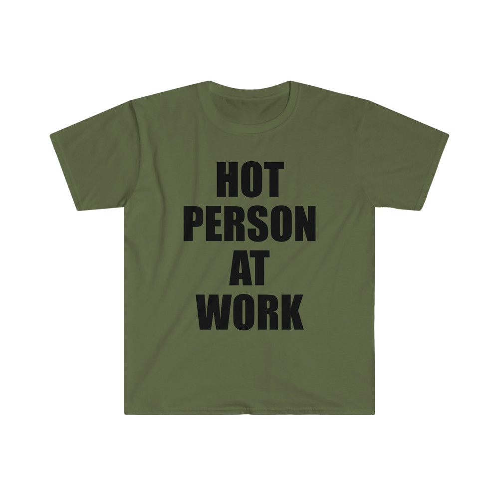 Hot Person At Work TShirt, Y2K Aesthetic Top 2000s Inspired Tee, Slogan Graphic T-Shirt , Gift For Her - 3.jpg