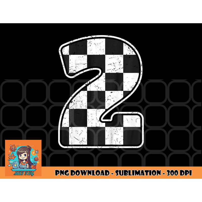 Kids Birthday Boy 2 Two Race Car 2nd Birthday Racing Car Flag png, digital download copy.jpg