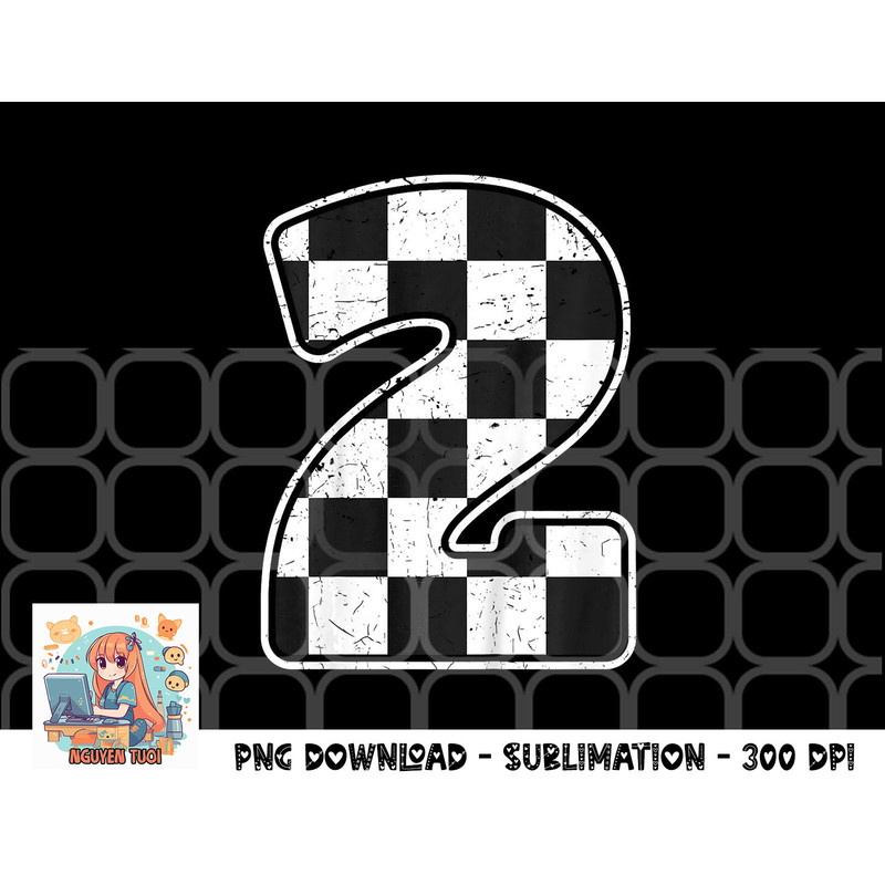 Kids Birthday Boy 2 Two Race Car 2nd Birthday Racing Car Flag png, digital download copy.jpg