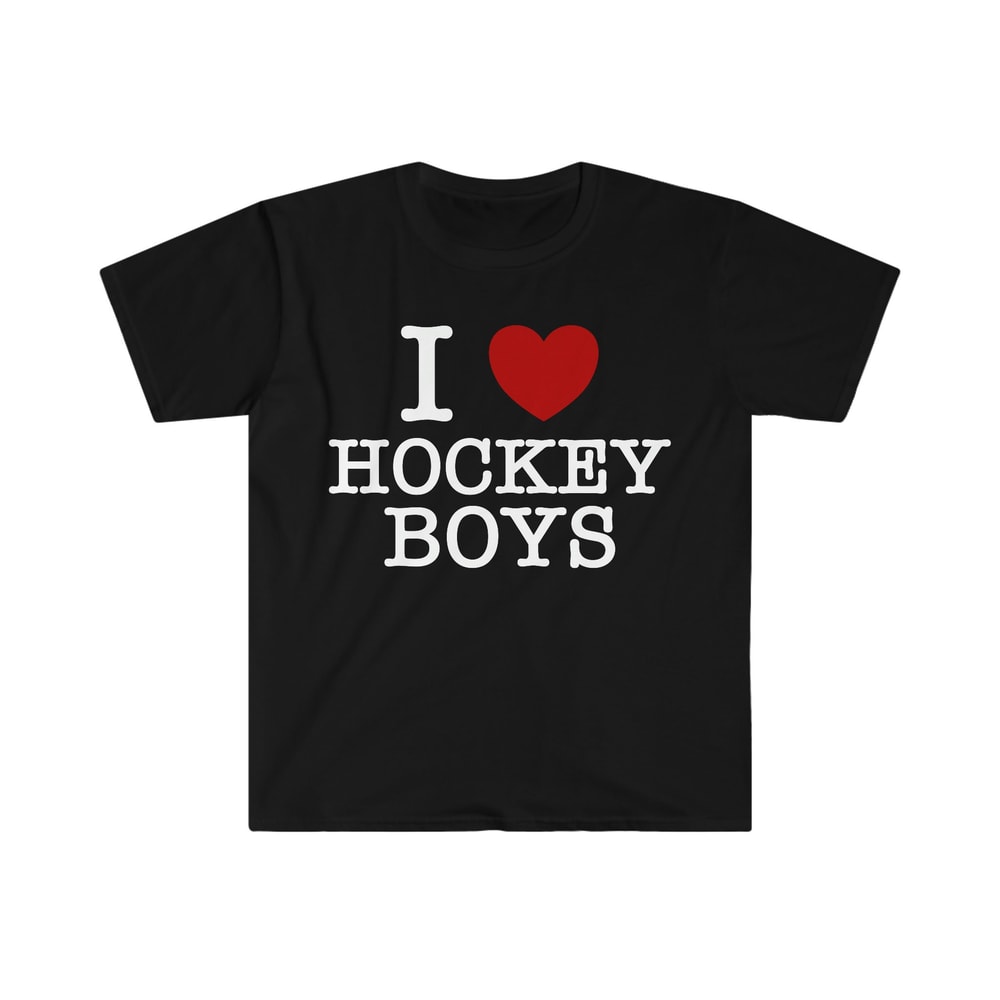 I Love Heart Hockey Boys Funny Meme T Shirt - 3.jpg