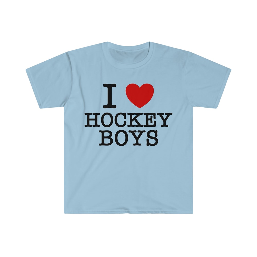 I Love Heart Hockey Boys Funny Meme T Shirt - 5.jpg