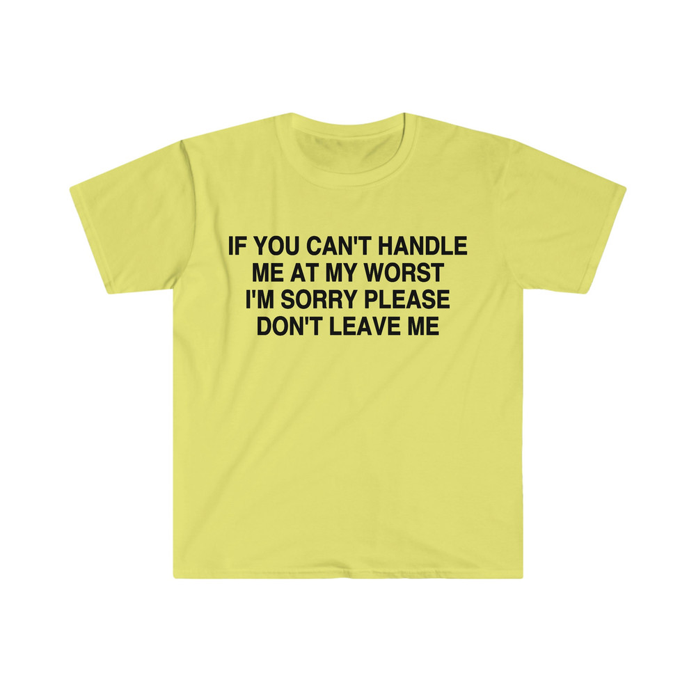 If You Can't Handle Me at My Worst I'm Sorry Please Don't Leave Me Funny Meme Tee Shirt - 3.jpg