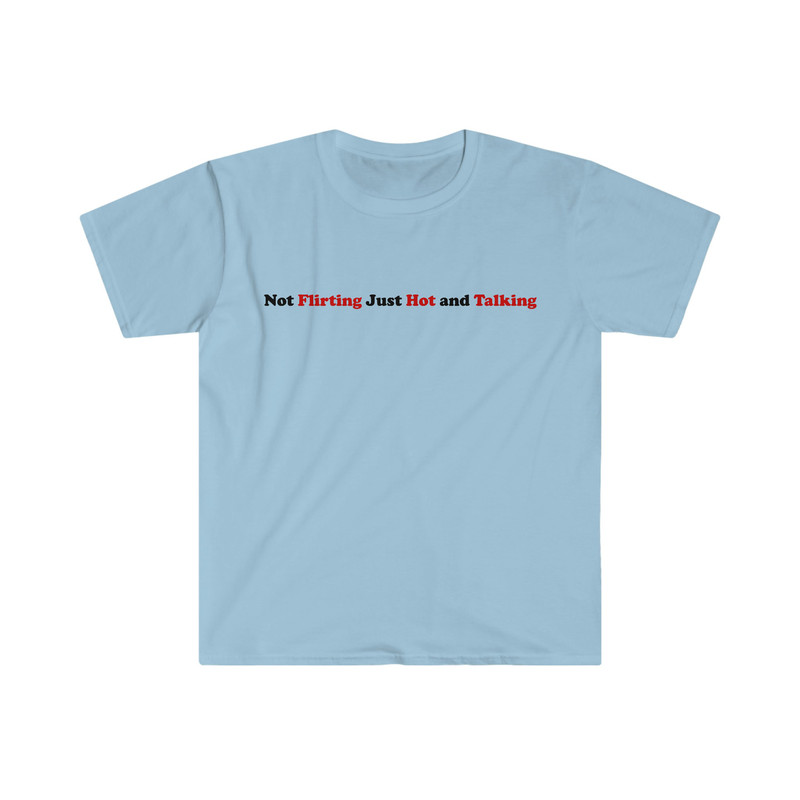 Not Flirting Just Hot and Talking Funny Sassy Y2K 2000's Inspired Meme Tee Shirt - 6.jpg