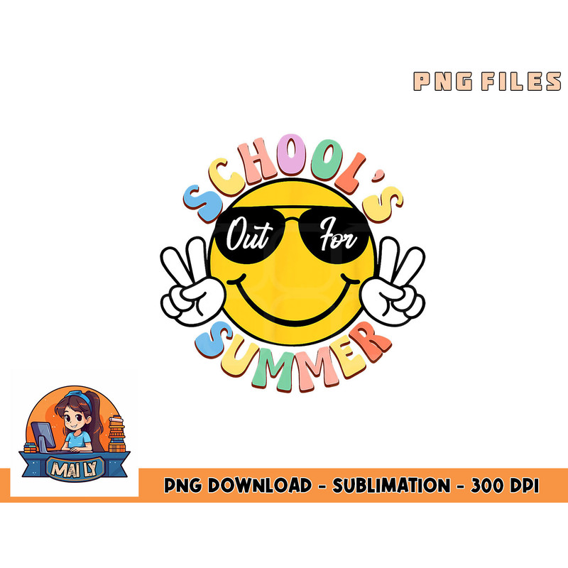 Last Day Of School Graduation Groovy Schools Out For Summer png, digital download copy.jpg