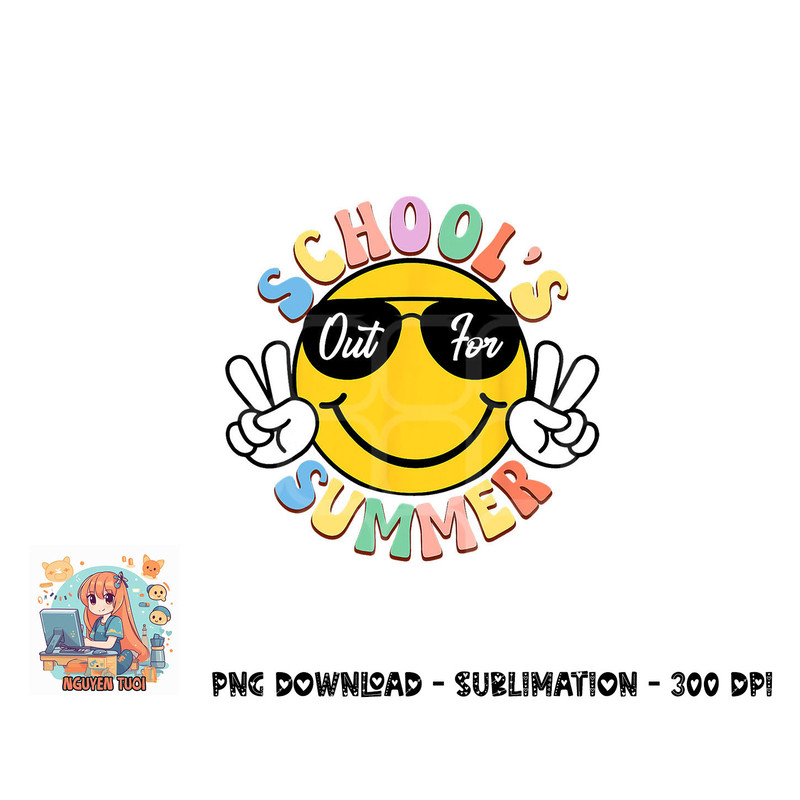 Last Day Of School Graduation Groovy Schools Out For Summer png, digital download copy.jpg