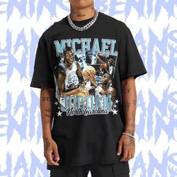 Michael Jordan UNC 90s Style Vintage Bootleg Tee graphic T shirt , Michael Jordan Vintage Inspired 90's Rap Unisex