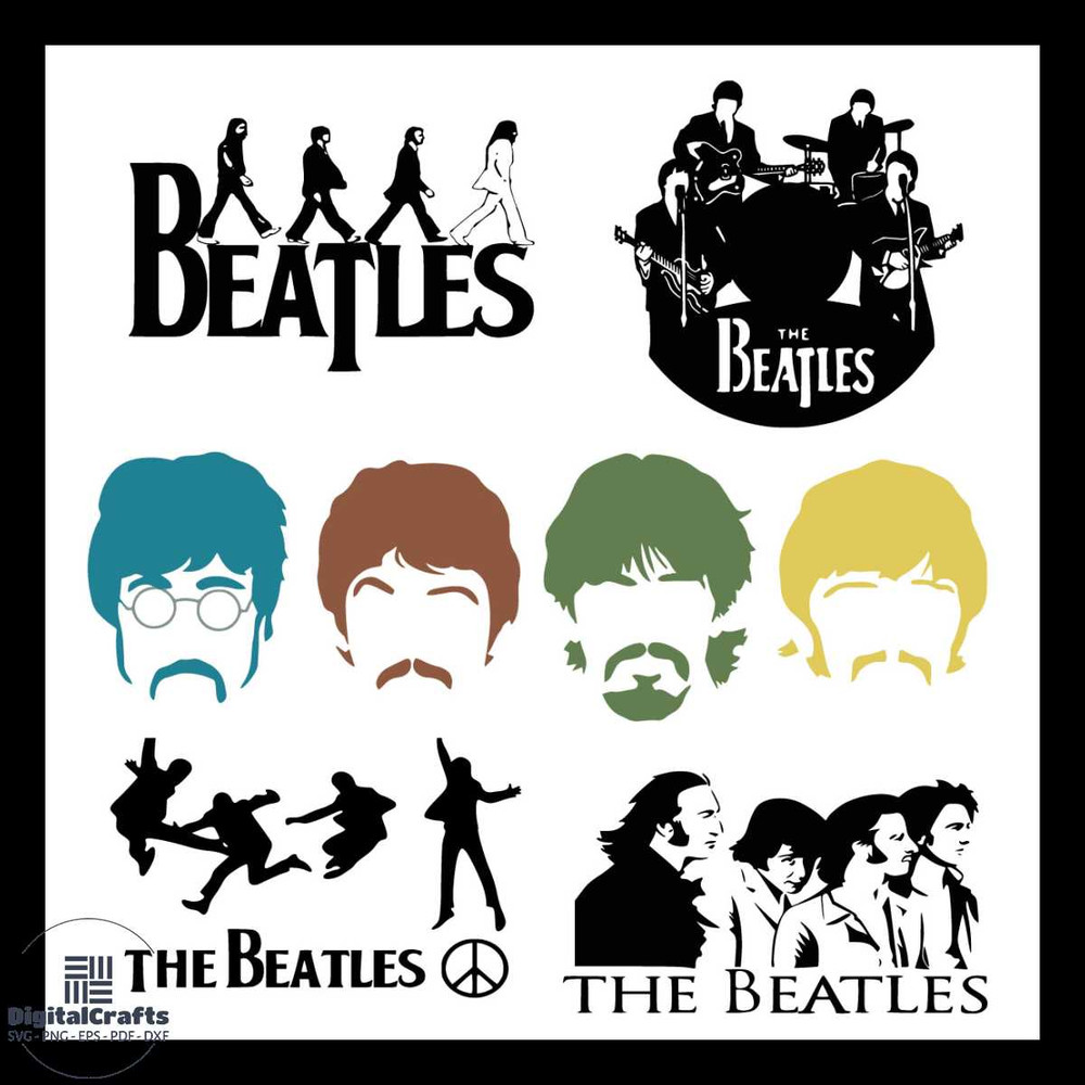 The Beatles Bundle SVG Rock Band Svg Rock Band Logo Svg Musician Group Svg