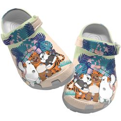 anime crocs, we bare bears crocs, we bare bears clog shoes unisex, anime clog shoes, anime sandals, sitcom crocs