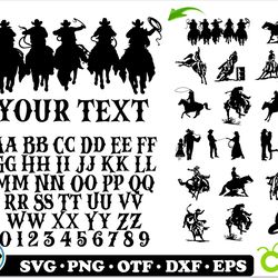 western font & cowboy svg png | rodeo png svg, western font svg, cowboy svg png, western alphabet, cowboy svg shirt