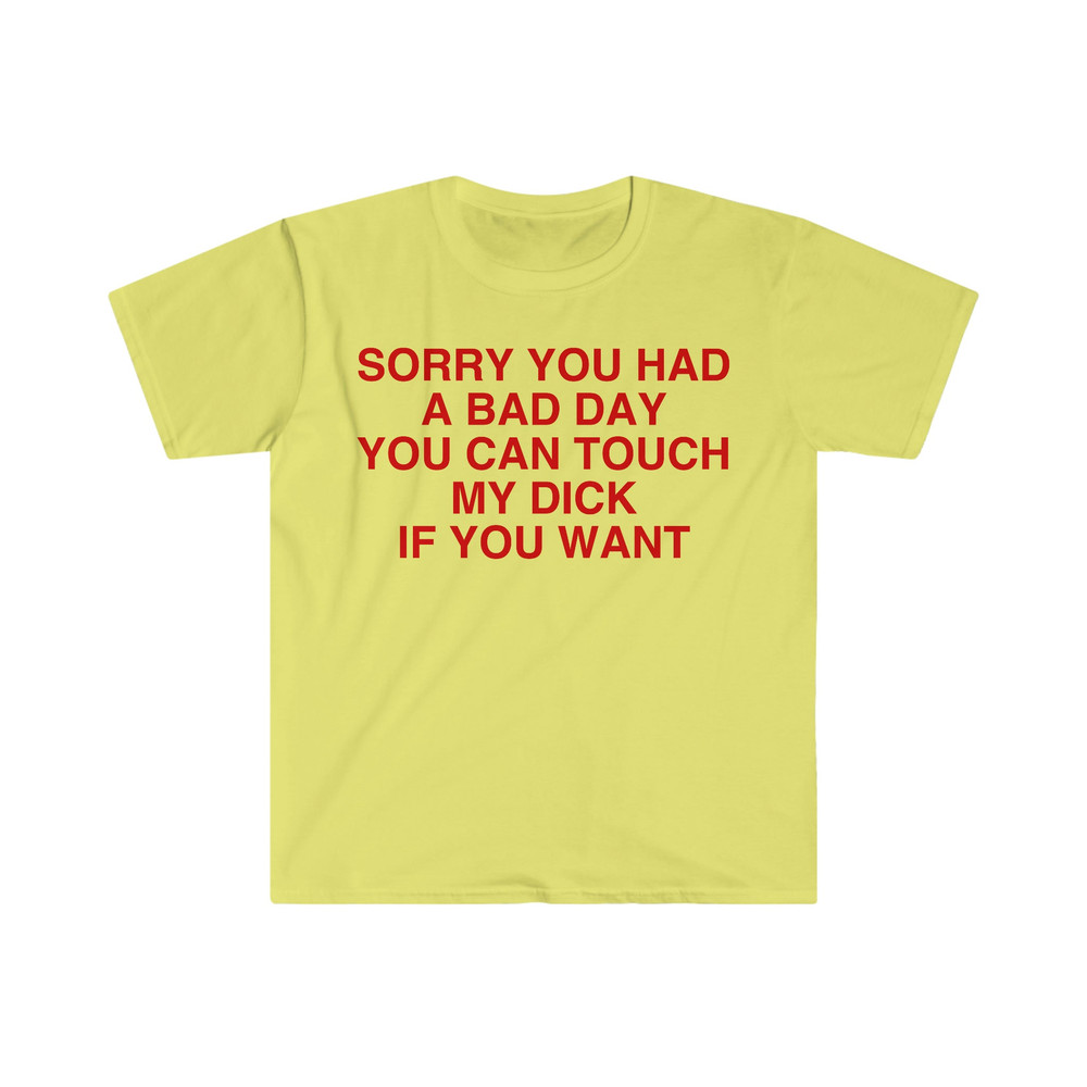 Sorry You Had a Bad Day You Can Touch My D If You Want Funny Meme T Shirt - 3.jpg