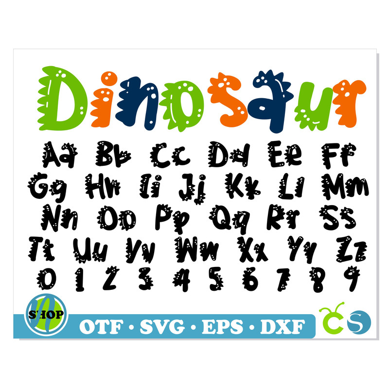 Dinosaur Font SVG 1.jpg