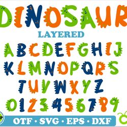 dinosaur layered font svg, dinosaur font svg, dinosaur shirt svg, dinosaur alphabet svg, dinosaur letters svg
