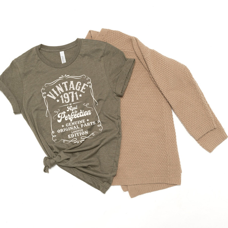 50th Birthday Shirt, Vintage 1971, Well Aged, Limited Edition, Original Parts, Birthday Gift - 6.jpg