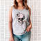 Bloom Skull Womens Tank, Sugar Skull Art Top Gift For Her, Floral Skull Print Boho Graphic Tee, Flower Skull Tank Top - 2.jpg