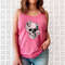 Bloom Skull Womens Tank, Sugar Skull Art Top Gift For Her, Floral Skull Print Boho Graphic Tee, Flower Skull Tank Top - 4.jpg