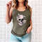 Bloom Skull Womens Tank, Sugar Skull Art Top Gift For Her, Floral Skull Print Boho Graphic Tee, Flower Skull Tank Top - 6.jpg