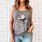 Bloom Skull Womens Tank, Sugar Skull Art Top Gift For Her, Floral Skull Print Boho Graphic Tee, Flower Skull Tank Top - 7.jpg