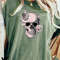 Bloom Skull Womens T-Shirt, Sugar Skull Art Tshirt Gift For Her, Floral Skull Print Boho Graphic Tee, Flower Skull, Comfort Colors Tee - 4.jpg