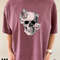 Bloom Skull Womens T-Shirt, Sugar Skull Art Tshirt Gift For Her, Floral Skull Print Boho Graphic Tee, Flower Skull, Comfort Colors Tee - 5.jpg