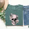 Bloom Skull Womens T-Shirt, Sugar Skull Art Tshirt Gift For Her, Floral Skull Print Boho Graphic Tee, Flower Skull, Comfort Colors Tee - 7.jpg