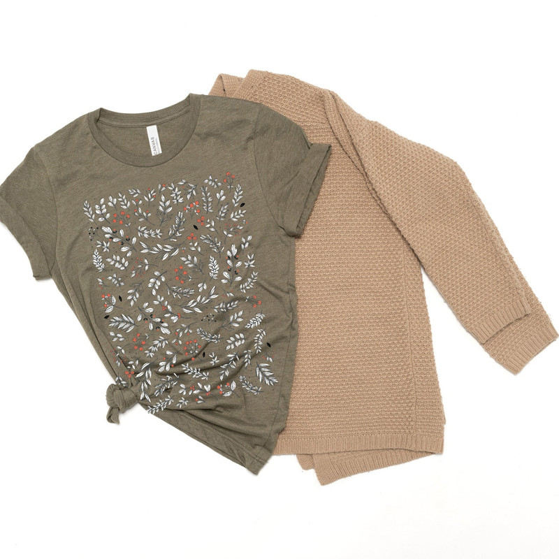 Botanical Shirt, Vintage T-shirt, Flower T-Shirt, Vintage Botanical, Vintage Flower Shirt, Wildflower Shirt, Cotton Shirt - 2.jpg