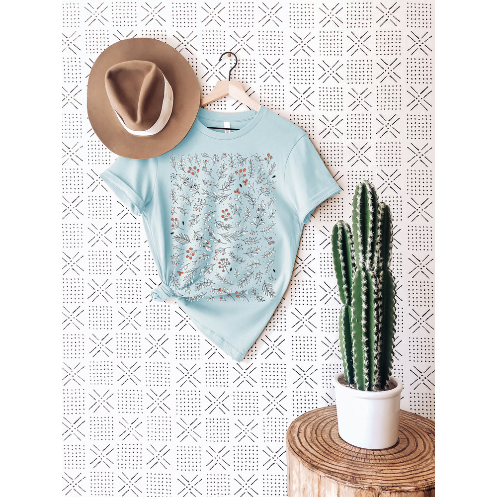 Botanical Shirt, Vintage T-shirt, Flower T-Shirt, Vintage Botanical, Vintage Flower Shirt, Wildflower Shirt, Cotton Shirt - 5.jpg