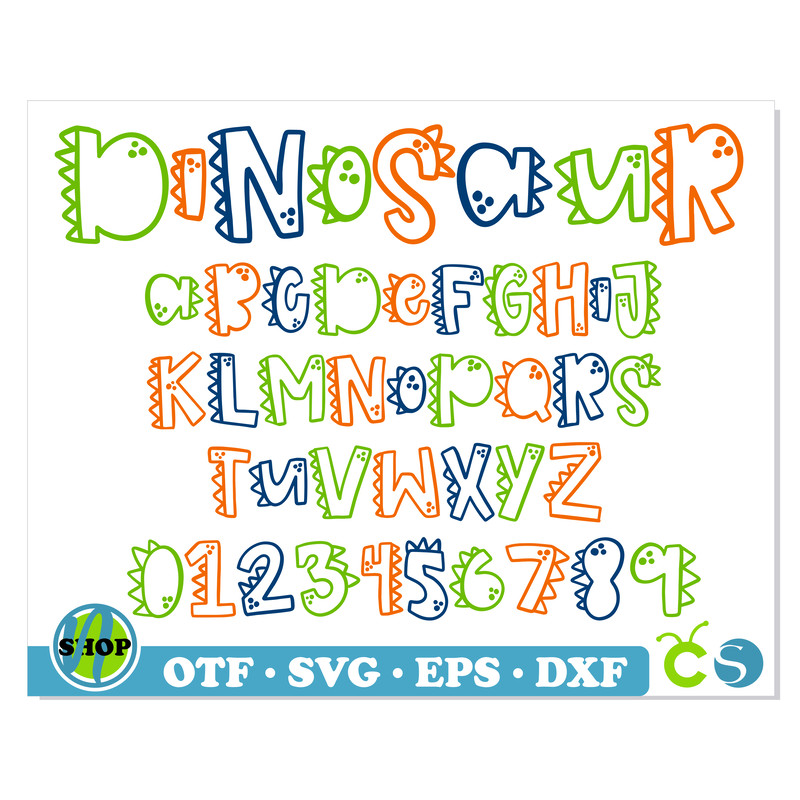 Dinosaur Font SVG 1.png