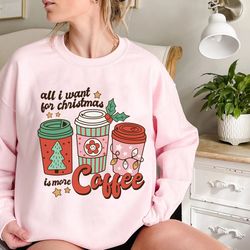 christmas crewneck sweatshirt, womens cute christmas shirt, winter cozy coffee sweatshirt, women christmas sweater, funn