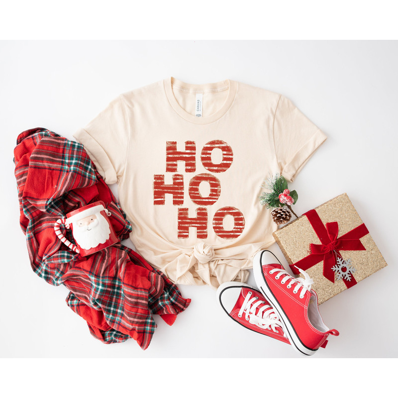 Christmas Ho Ho Ho Shirt, Christmas Women Shirt, Christmas Graphic Tee, Retro Christmas, Xmas Shirt, Santa Ho Ho Ho T shirt - 1.jpg