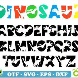 dinosaur font svg, dinosaur font otf, kids fonts, childrens font, boys fonts, dinosaur svg cricut, baby child font svg