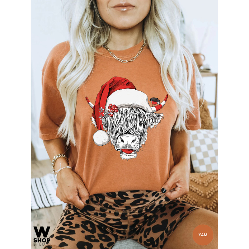 Christmas Shirt, Highland Cow Shirt, Christmas Cow Tee, Heifer Farm Shirt, Ranch Holiday Shirt, Christmas Cow Shirt, Christmas Gift, Cowgirl - 6.jpg