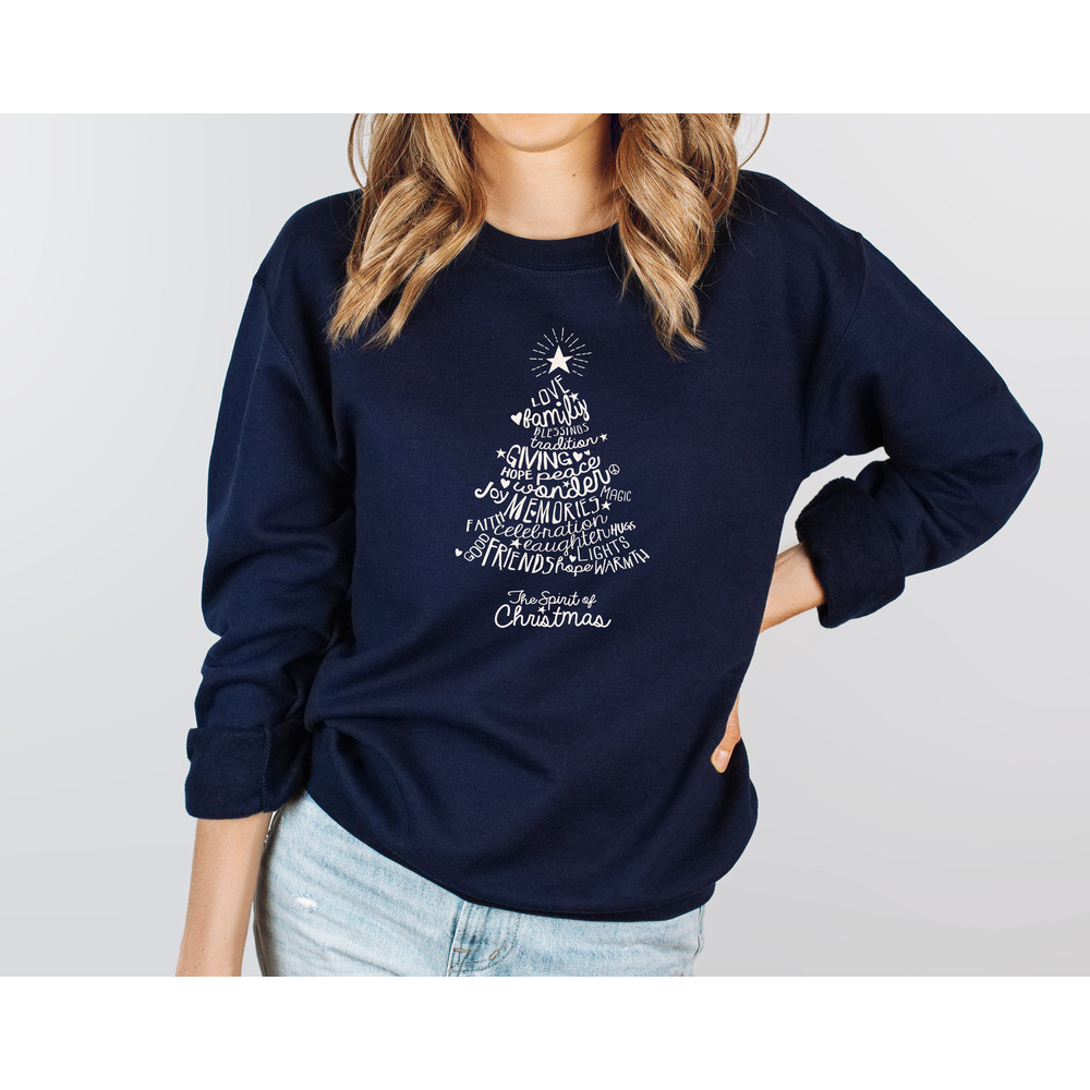 Christmas Tree Sweatshirt, Merry & Bright Shirt, Christmas Shirts for Women, Christmas Crewneck pullover Sweater, cute Winter Holiday Tees - 2.jpg