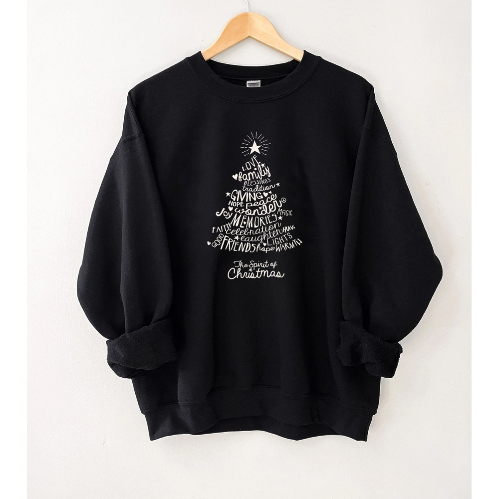 Christmas Tree Sweatshirt, Merry & Bright Shirt, Christmas Shirts for Women, Christmas Crewneck pullover Sweater, cute Winter Holiday Tees - 6.jpg