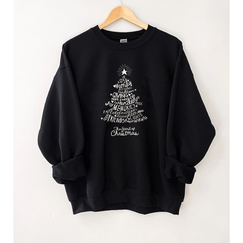 Christmas Tree Sweatshirt, Merry & Bright Shirt, Christmas Shirts for Women, Christmas Crewneck pullover Sweater, cute Winter Holiday Tees - 6.jpg
