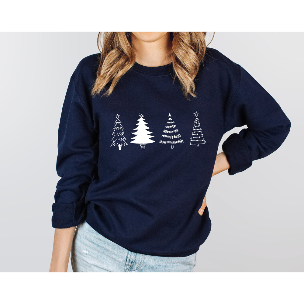 Christmas Tree Sweatshirt, Merry & Bright Shirt, Christmas Shirts for Women, Christmas Crewneck pullover Sweater, cute Winter Holiday Tees - 4.jpg