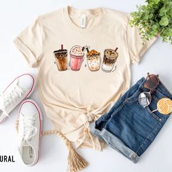 coffee t-shirt for women, coffee crewneck, coffee shirt, iced coffee shirt, gift for coffee lover, coffee cup shirt, lad