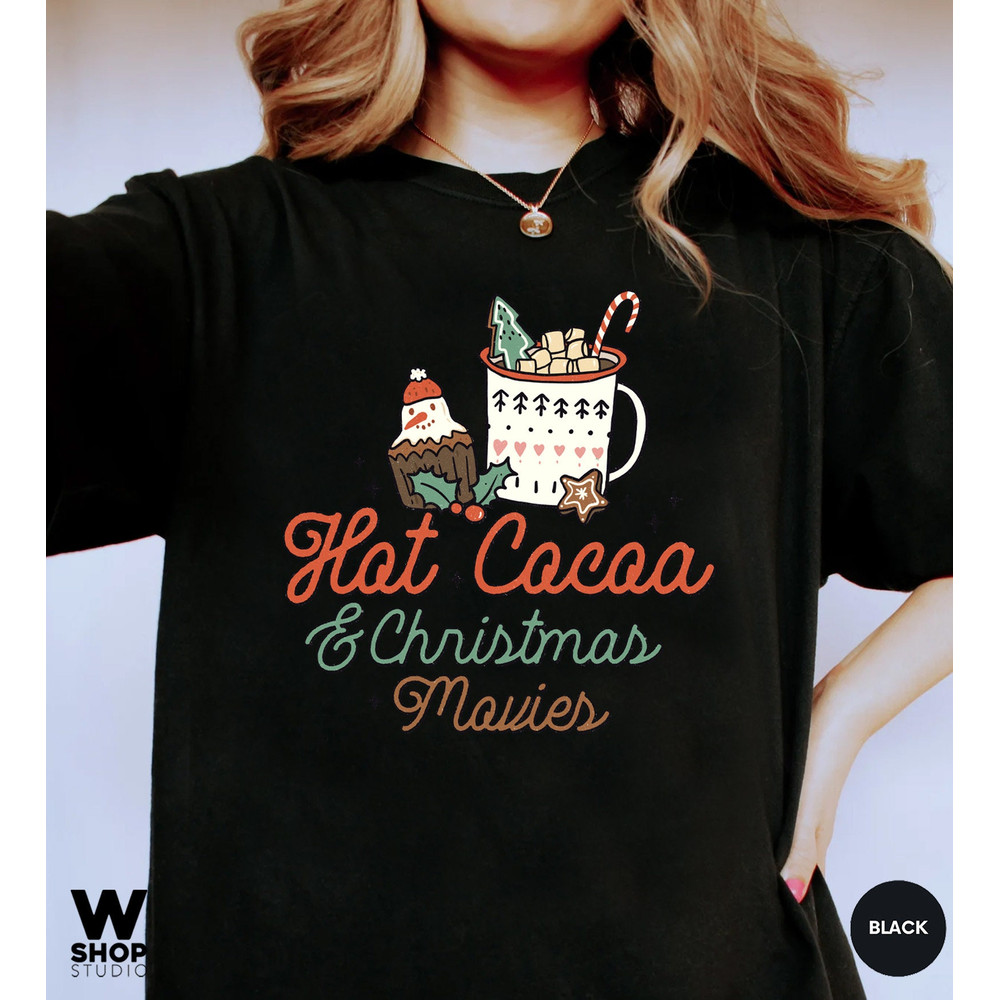 Comfort Colors Hot Cocoa Christmas t-shirt, retro Christmas t-shirt, Retro Xmas holiday apparel, Christmas Shirts, Vintage christmas - 2.jpg
