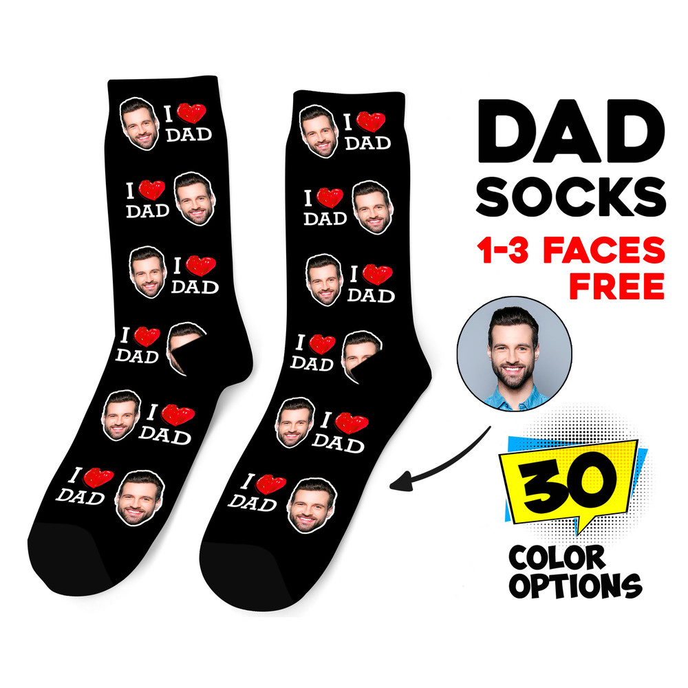Custom Face Socks, Dad Personalized Photo Socks, Daddy Picture Socks, Face on Socks, Customized Gift For Dad, Him or Best Friends - 1.jpg