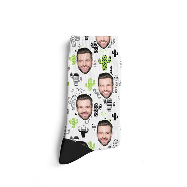 Custom Face Socks, Personalized Photo Socks, Cactus Picture Socks, Face on Socks, Customized Funny Photo Gift For Her, Him or Best Friends - 2.jpg