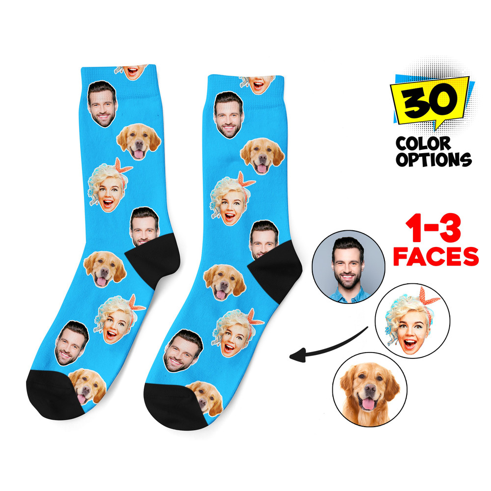 Custom Face Socks, Personalized Photo Socks, Picture Socks, Face on Socks, Customized Funny Photo Gift For Her, Him or Best Friends - 1.jpg