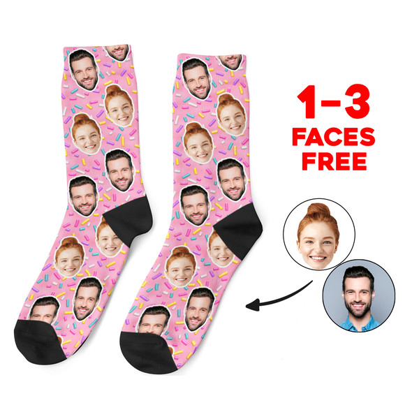 Custom Face Socks, Personalized Sweet Photo Socks, Picture Candy Face on Socks, Customized Funny Photo Gift For Her, Him or Best Friends - 1.jpg