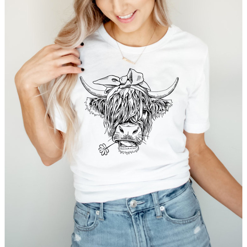 Cute Cow Shirt or Tank Top, Cow Shirt For Mom, Highland Cow Shirt, Cow Gifts For Her, Heifer Shirt, Farm T-shirt, Ranch Tee, Farmer, Cowgirl - 7.jpg