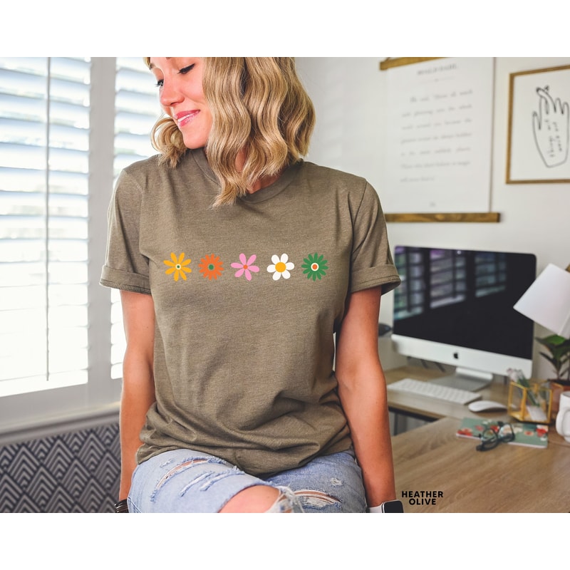 Daisy Women's Shirt, Wildflower Shirt, Spring Tee, Daisy Lover Shirt, Daisy Gift Shirt, Daisy Flower Tee, Vacation Gift Shirt,Mother Day Tee - 3.jpg